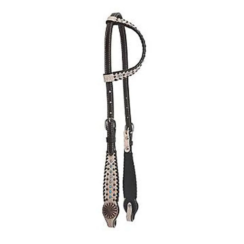 1003-15-SC Circle Y Dakota Pinwheel One Ear Headstall Horse Size