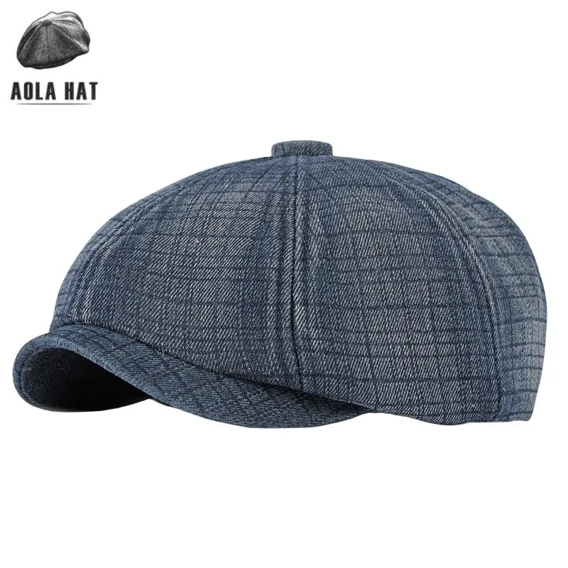 2022 “Harden” Winter Checkered Flocked Newsboy Cap