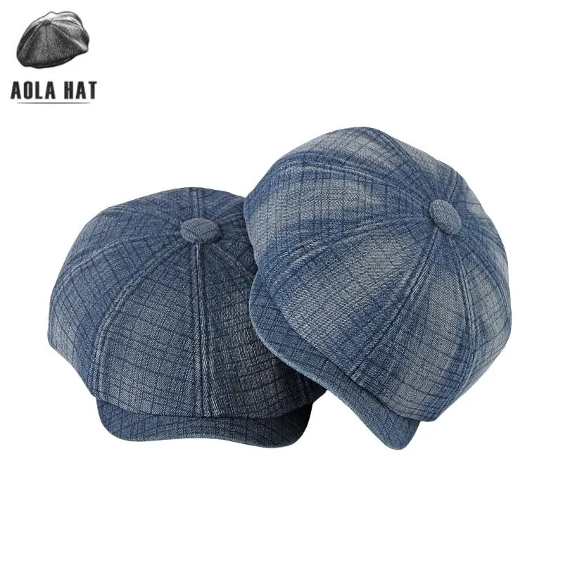 2022 “Harden” Winter Checkered Flocked Newsboy Cap