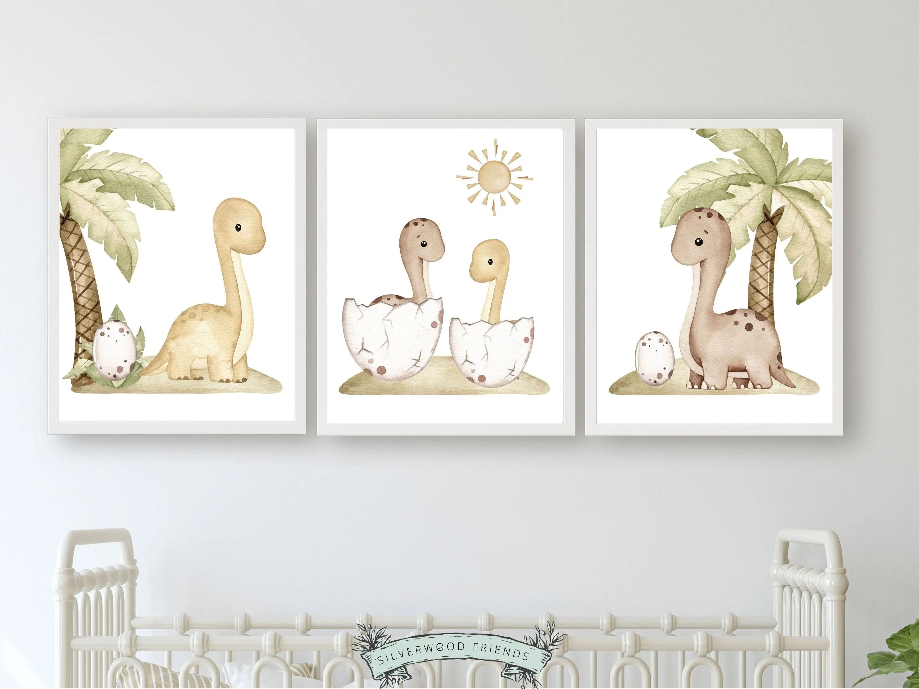 Baby Dinosaur Nursery Prints Set of 3