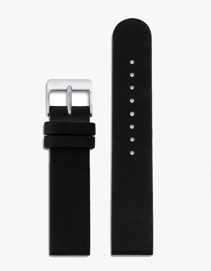 Black Leather Watch Band