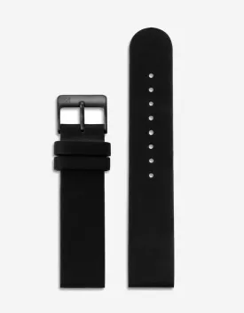 Black Leather Watch Band