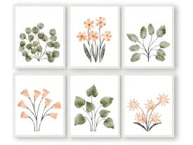 Botanical Nursery Prints - Set of 6