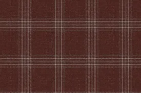 Burgundy Check 68% Wool 26% Silk 6% Linen (Ref-880084)