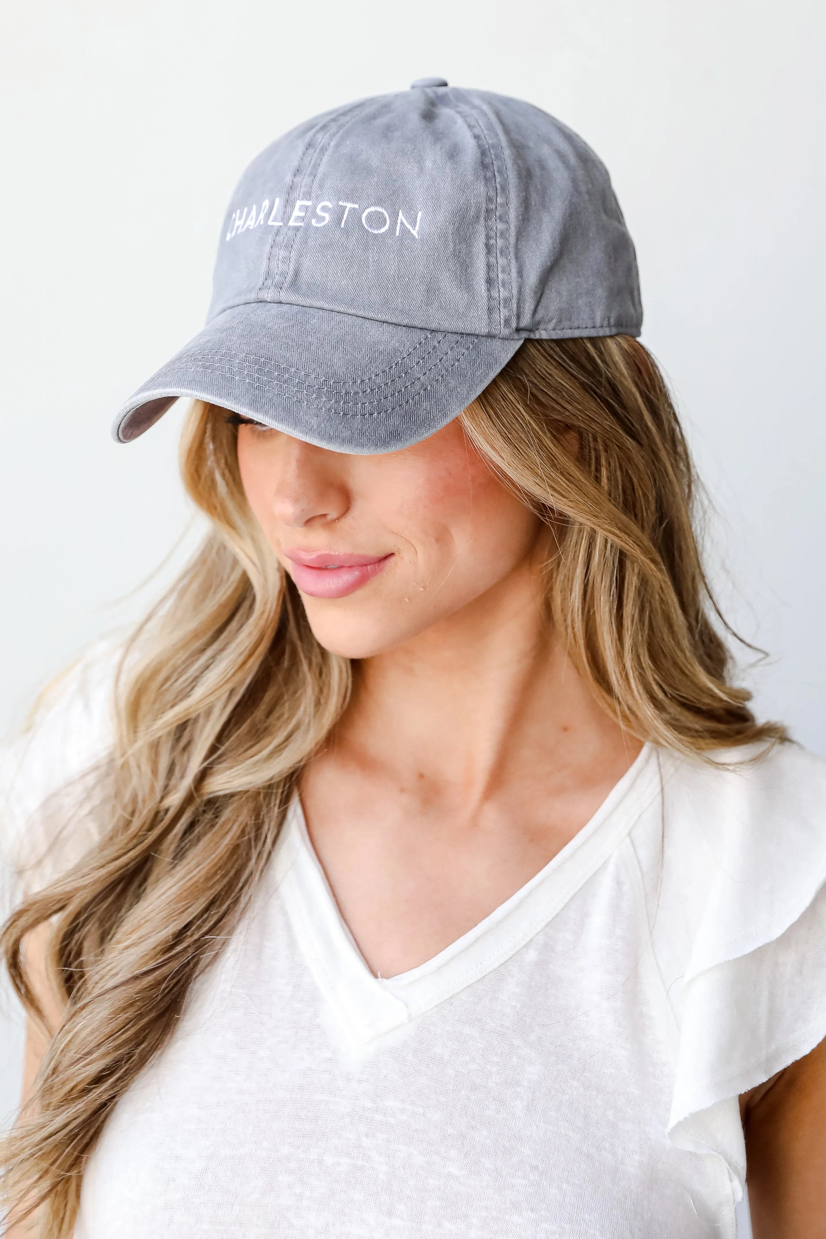 Charleston Block Letter Embroidered Hat