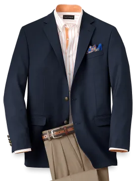 Classic Fit Wool Travel Blazer - Navy