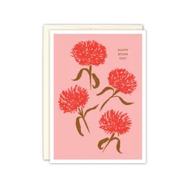 Coral Mums Mother's Day Card