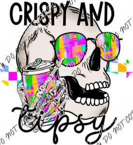 Crispy Tipsy Skeleton DTF Transfer