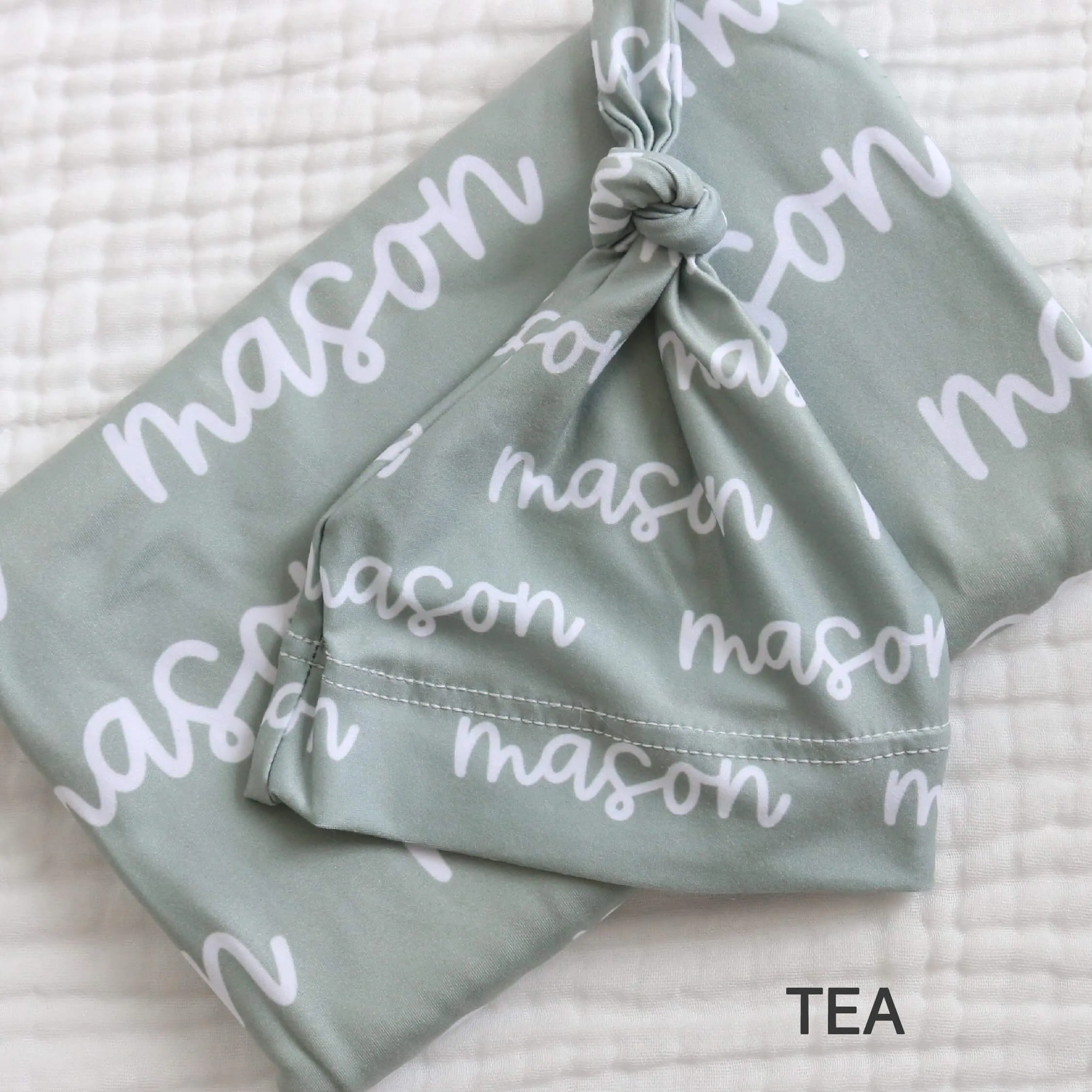 Custom Personalized Baby Name Swaddle Blanket | Graphic Greens