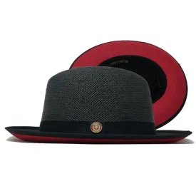 Empire Red Bottom Straw Fedora by Bruno Capelo