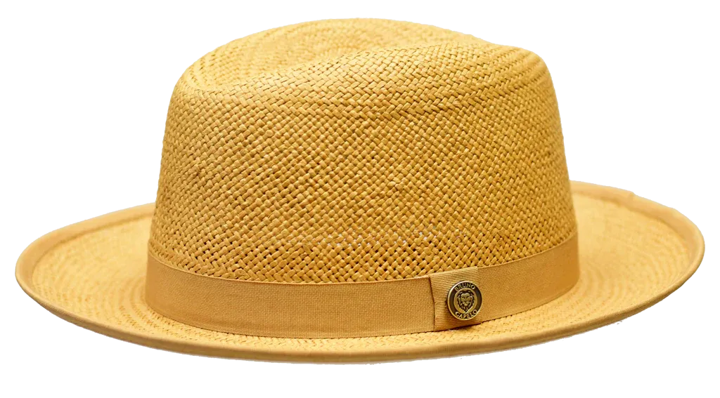 Empire Red Bottom Straw Fedora by Bruno Capelo