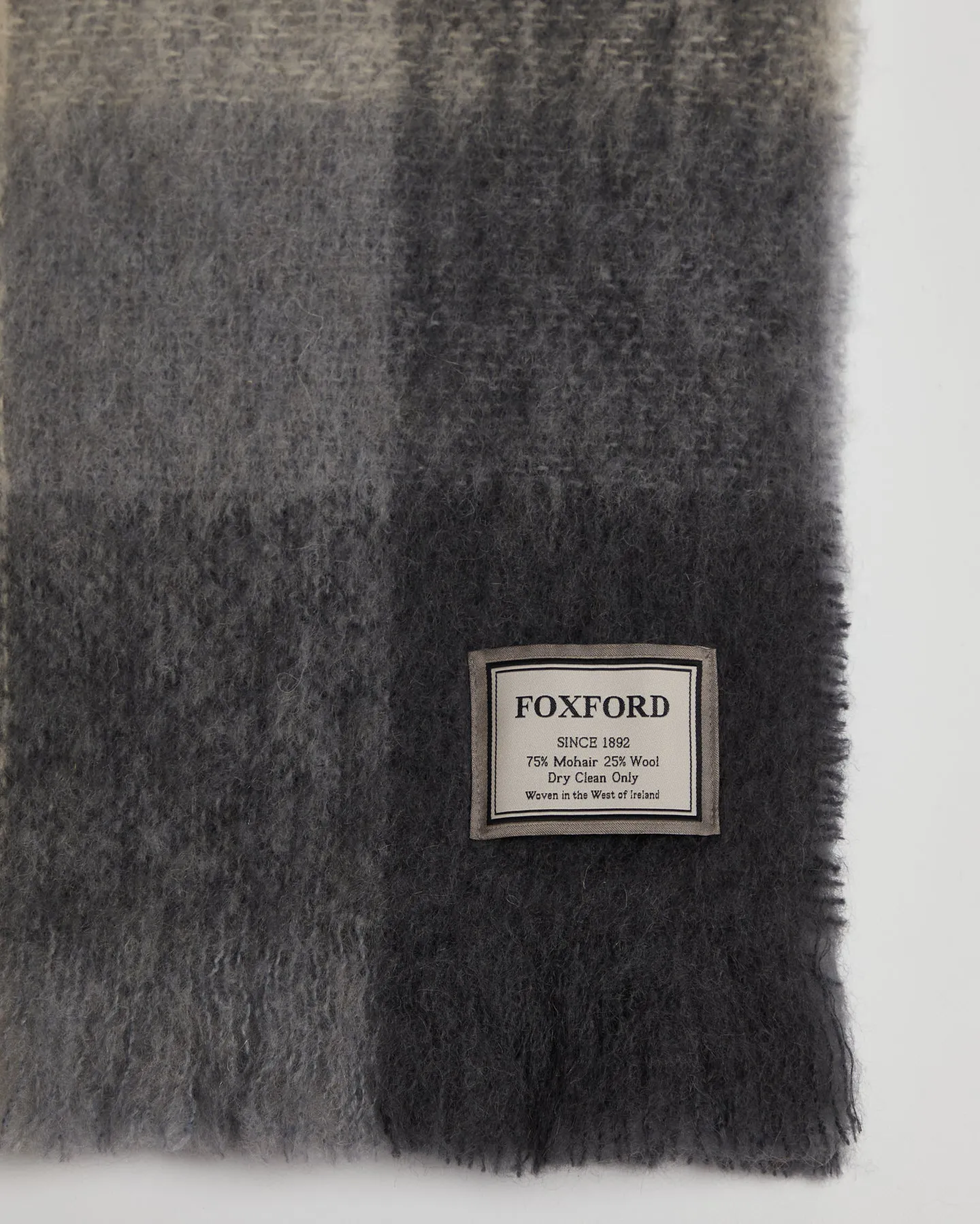 Foxford Classic Check Mohair Throw