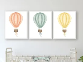 Girls Hot Air Balloon Nursery Prints