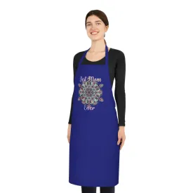 Hand-Drawn Mandala Art Cotton Apron - Ideal for Chefs and Home Cooks