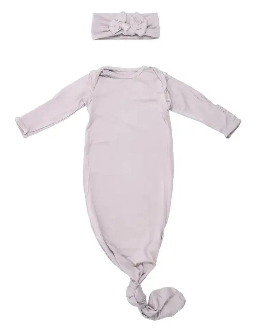 Harbor Mist Knotted Newborn Gown Set