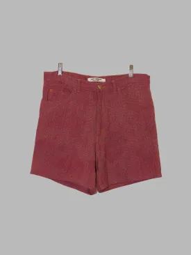 Junya Watanabe Comme des Garcons 2004 pink creased wool shorts - S