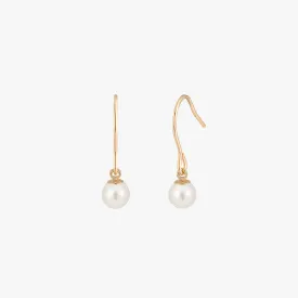 Minimal Pearl Drop Earrings