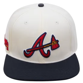 MLB ATLANTA BRAVES LOGO WOOL UNISEX SNAPBACK (EGGSHELL)