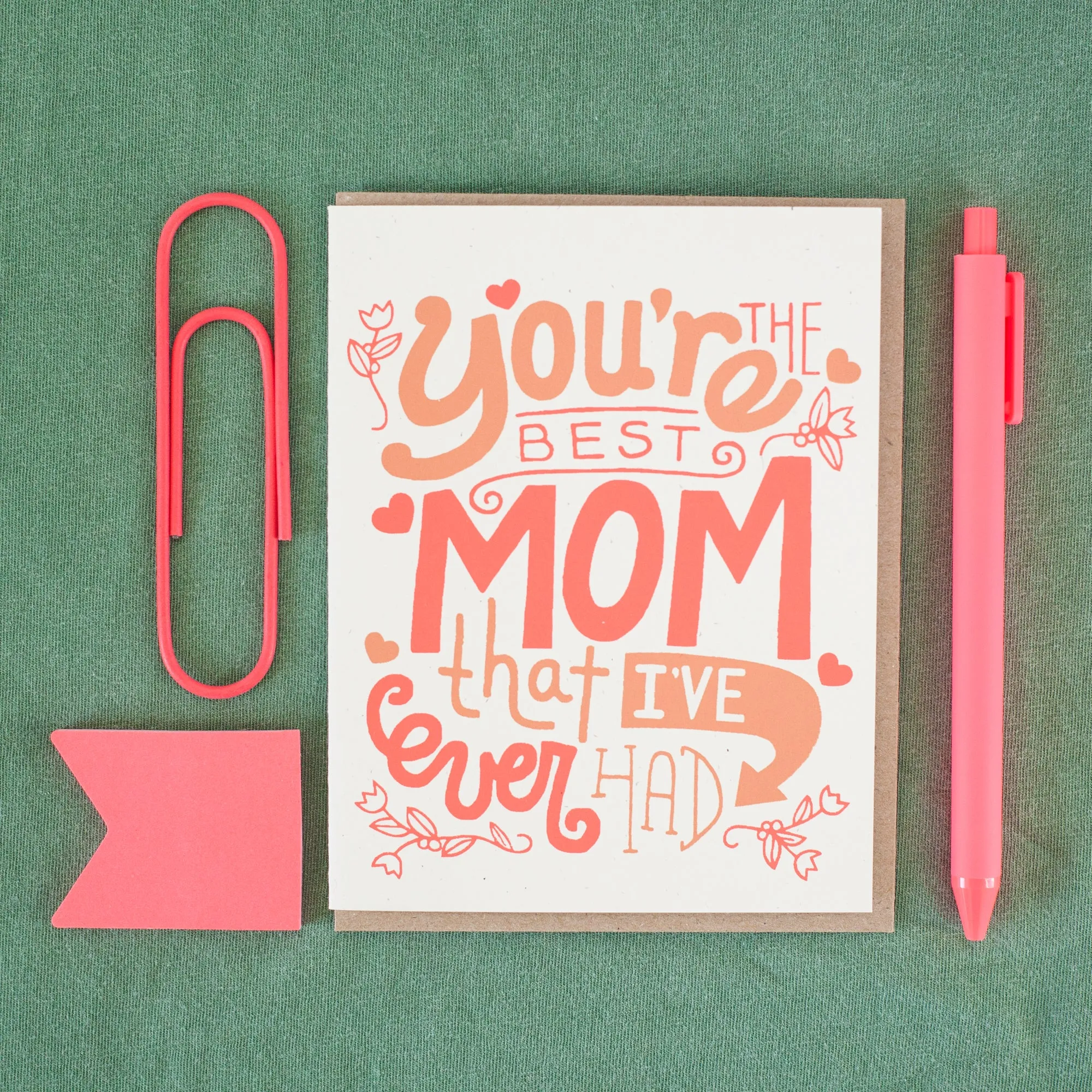 mother's day card with hand drawn type, dad joke card, silly mother's day card