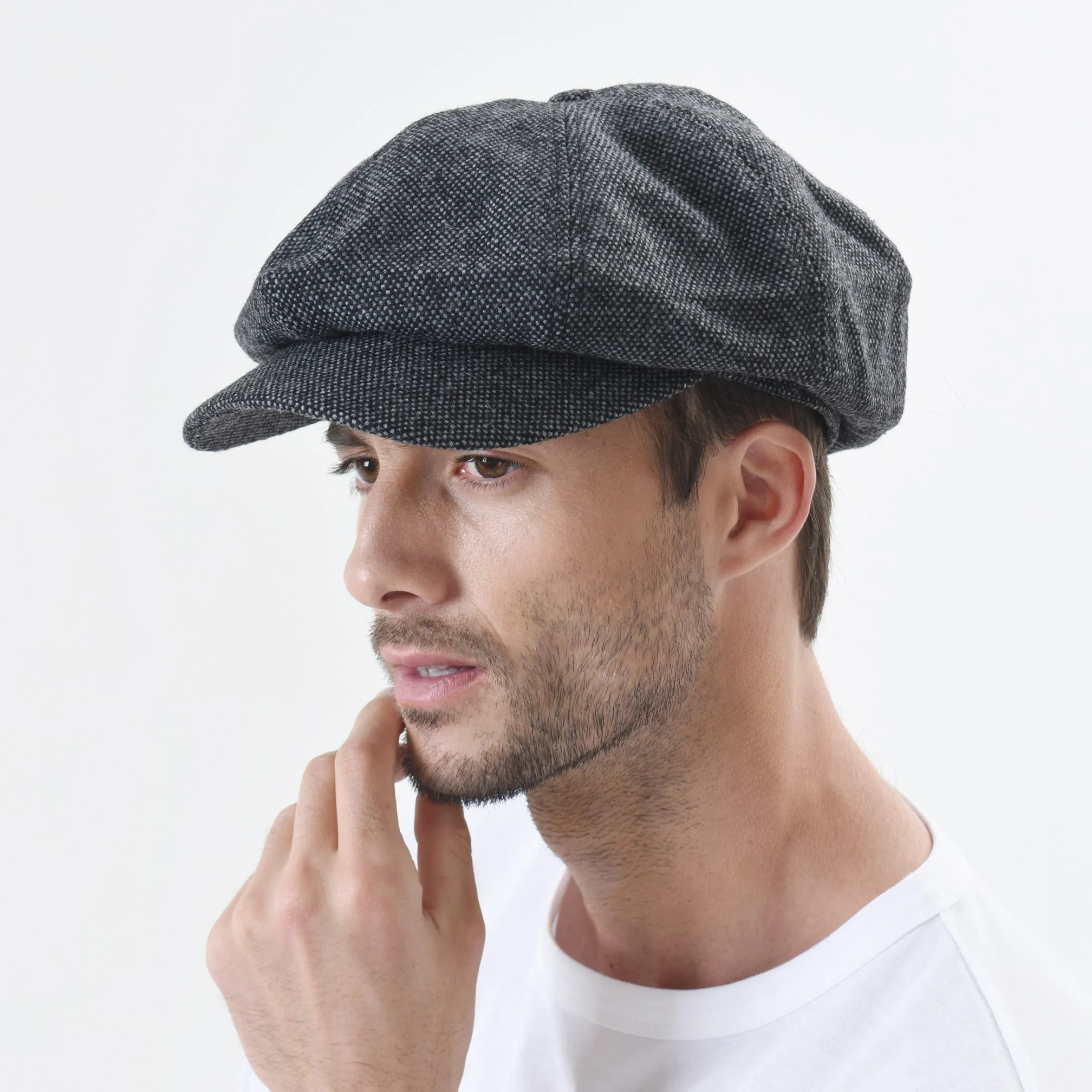 Newsboy Hat Wool Felt Simple Gatsby Ivy Cap SL3525