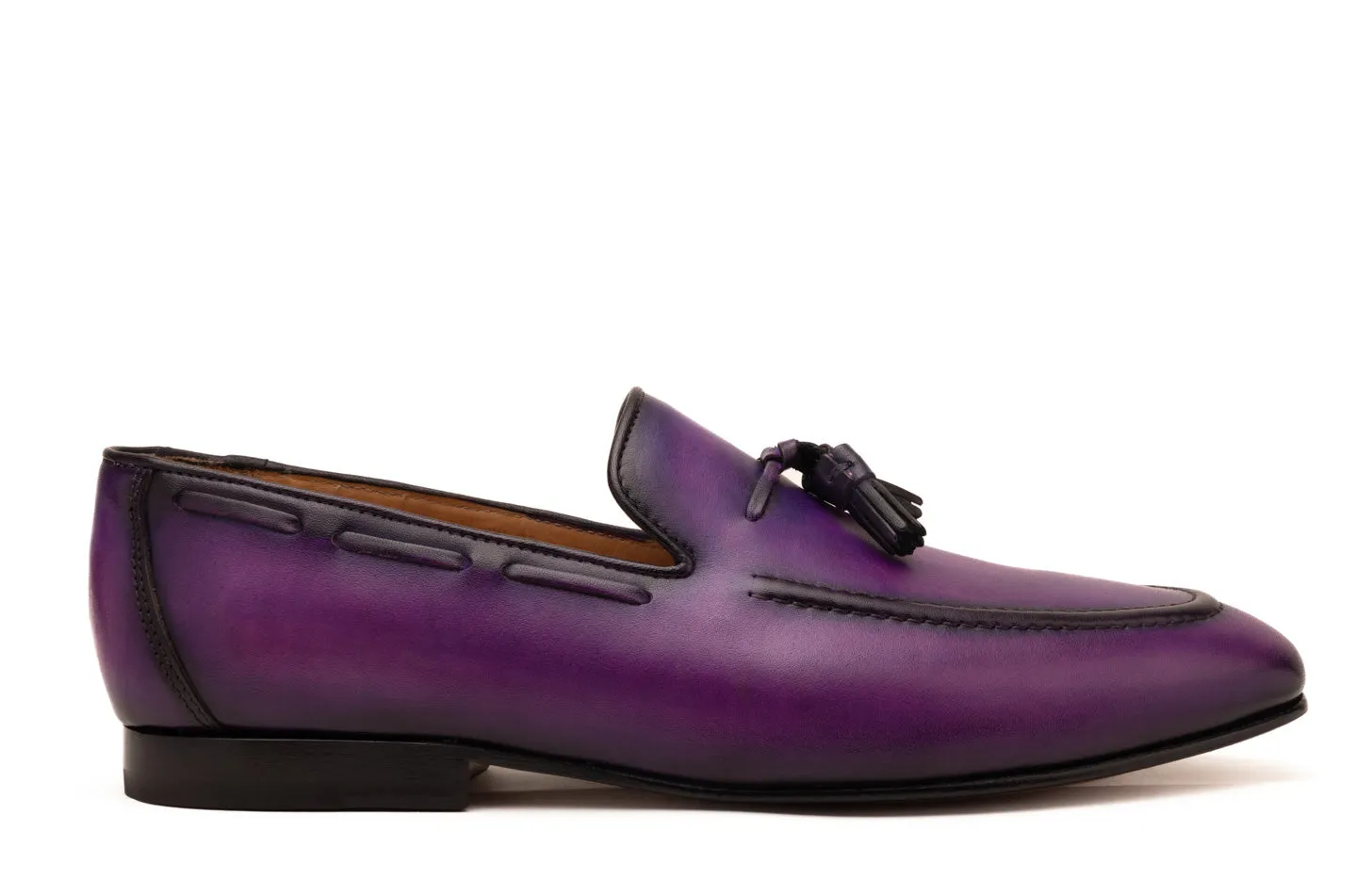 Patina Tassel Loafer with cord stitch on the vamp