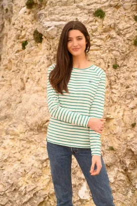 Seashore Long Sleeved Top - Seagrass Stripe