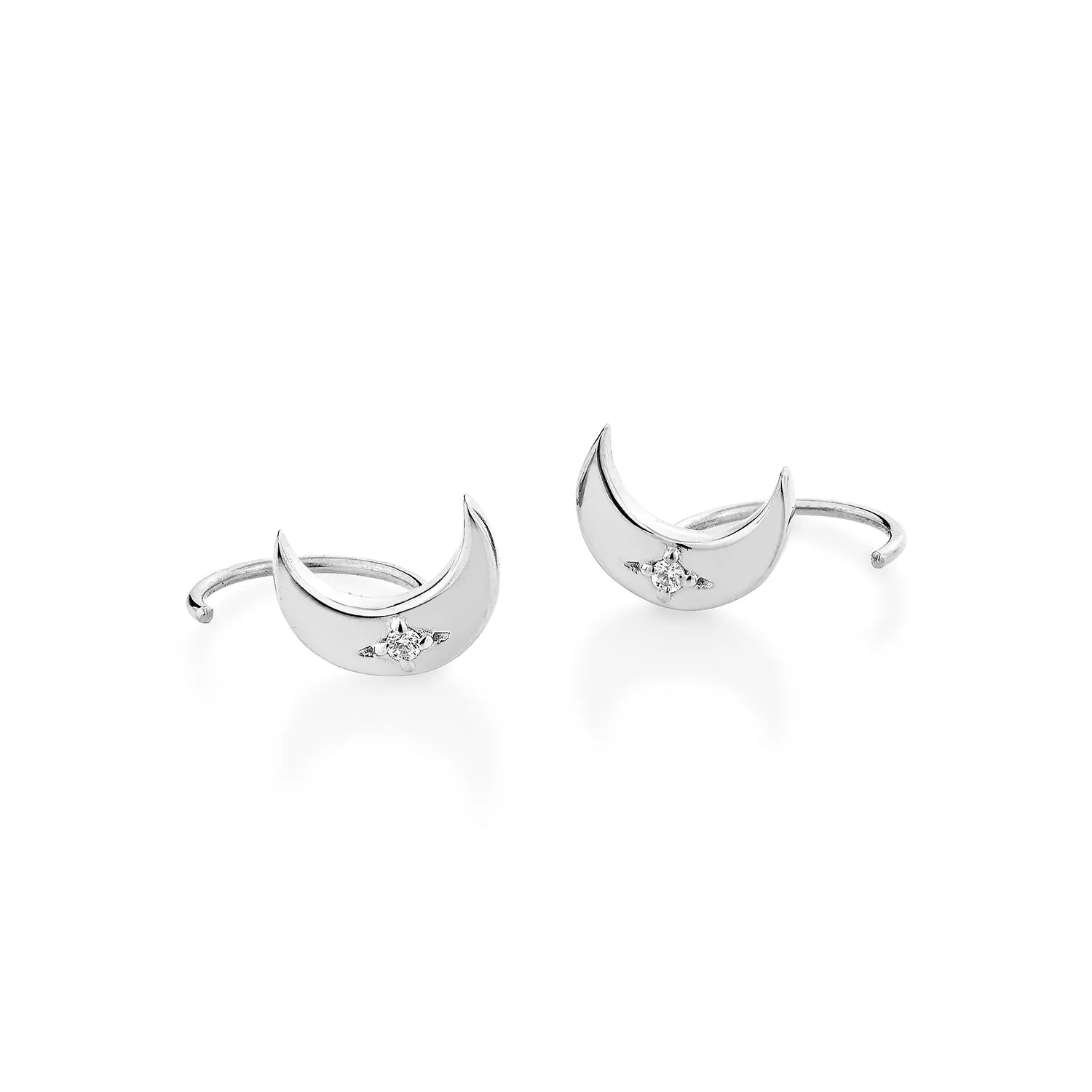 Selene Moonlight Earrings - Whitegold