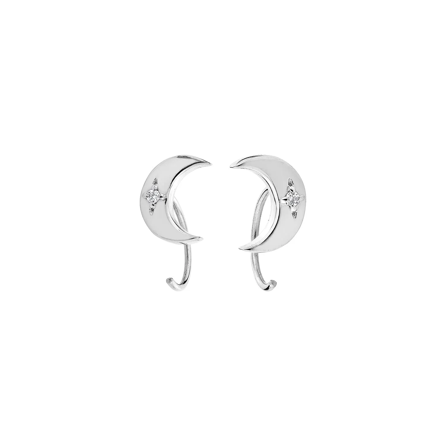 Selene Moonlight Earrings - Whitegold