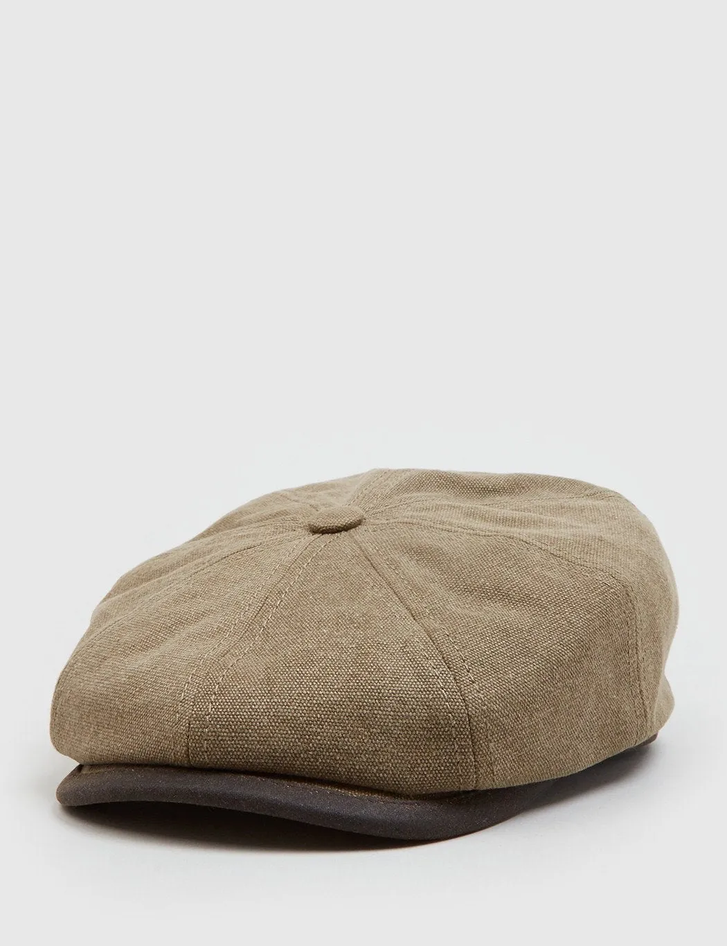 Stetson Hatteras Seward Newsboy Cap (Canvas) - Brown