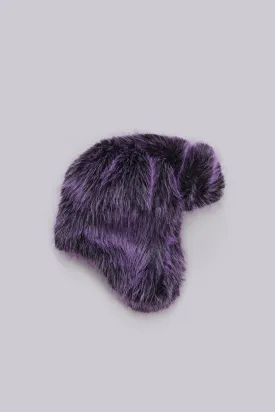 Violet Faux Fur Trapper Hat